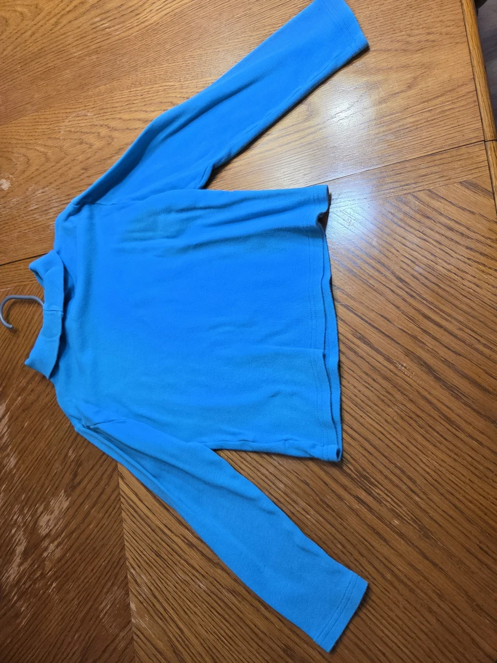 Basic Editions Teal Mock Neck Long Sleeve Top